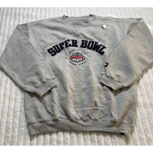 Vintage 2000 Super Bowl XXXIV Gray Sweatshirt Medium NWT